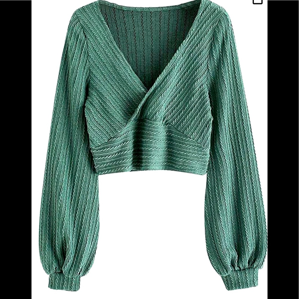 ZAFUL Women’s Knitwear Top Long Sleeve. Sz. M. NWT